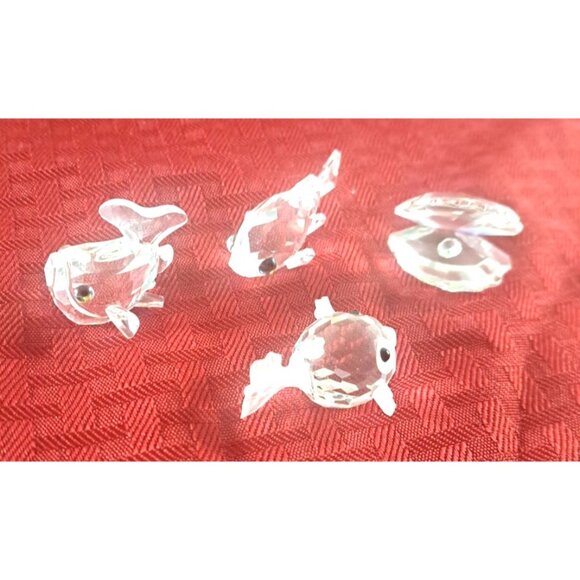 Swarovski Crystal Fish Figurine Lot Clam Puffer Cod Carp Goldfish NO Box or COA - Picture 2 of 6